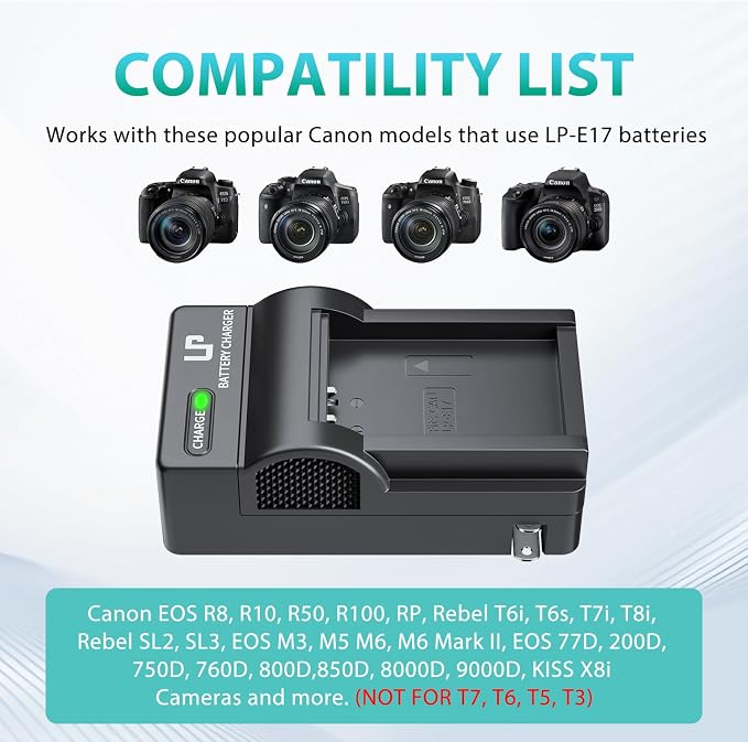 LP LP-E17 Battery Charger, Charger Compatible - Image 3