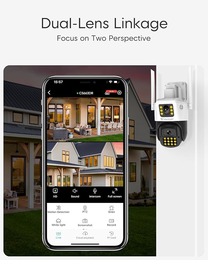 VSTARCAM 3MP+3MP Security Cameras Wireless Outdoor, 2K Dual Camera, 360° Pan & - Image 2