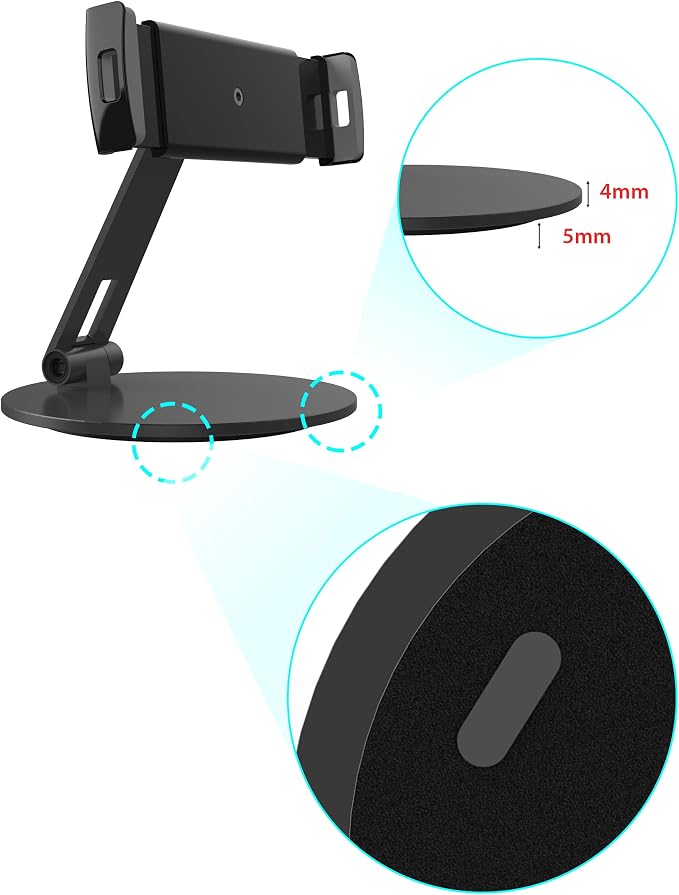 Stouchi 12.9 iPad Stand, 360 Swivel Base Tablet Holder - Image 3