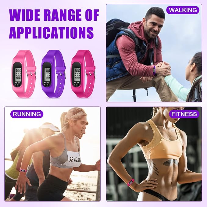 Geyoga Pedometer for Walking Steps and Miles Pedometer Watch Silicone Steps - Image 6
