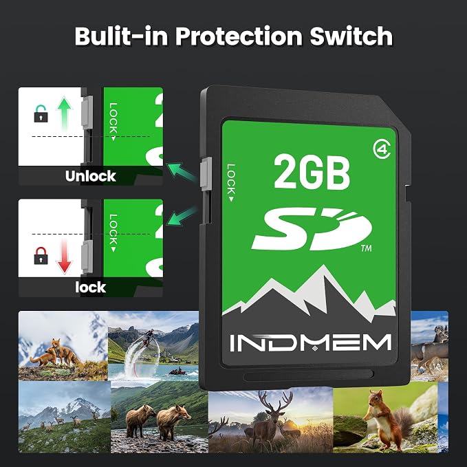 INDMEM 2GB SD Card, 5 Packs 2GB Class 4 Flash Memory Card 2G SLC Standard - Image 6