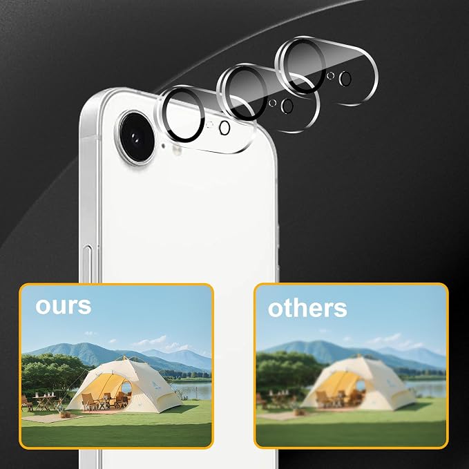 3 Pack Camera Lens Protector for iPhone 17e, Tempered Glass, Anti-Fingerprint - Image 6