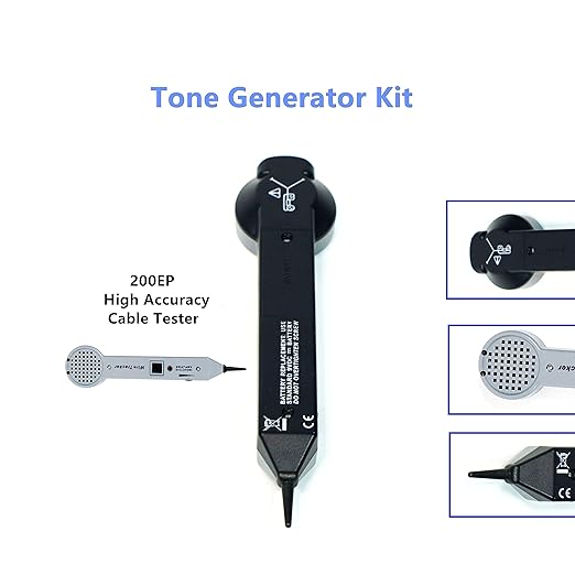 Tone Generator Kit, Wire Tracer Circuit Tester, 200EP High Accuracy Cable Toner - Image 4