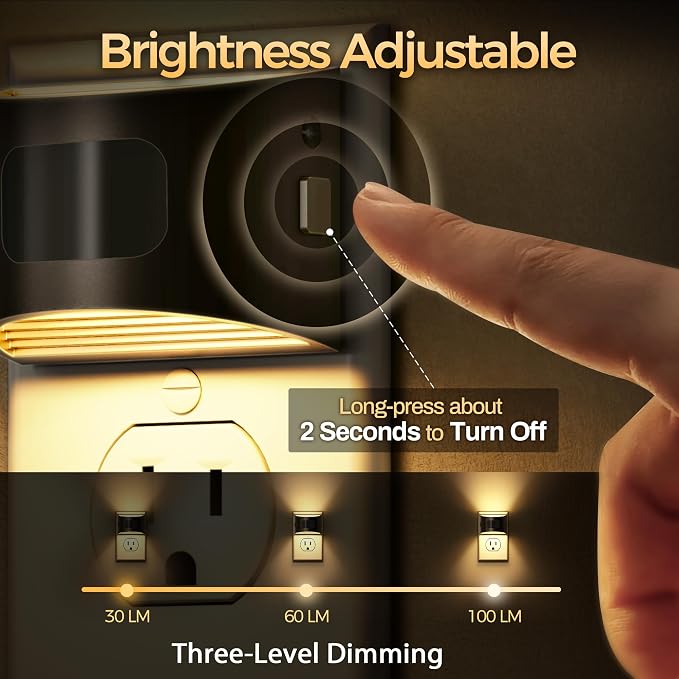 DORESshop LED Night Light, Night Lights Plug into Wall, 3 Mode Plug in Night - Image 2
