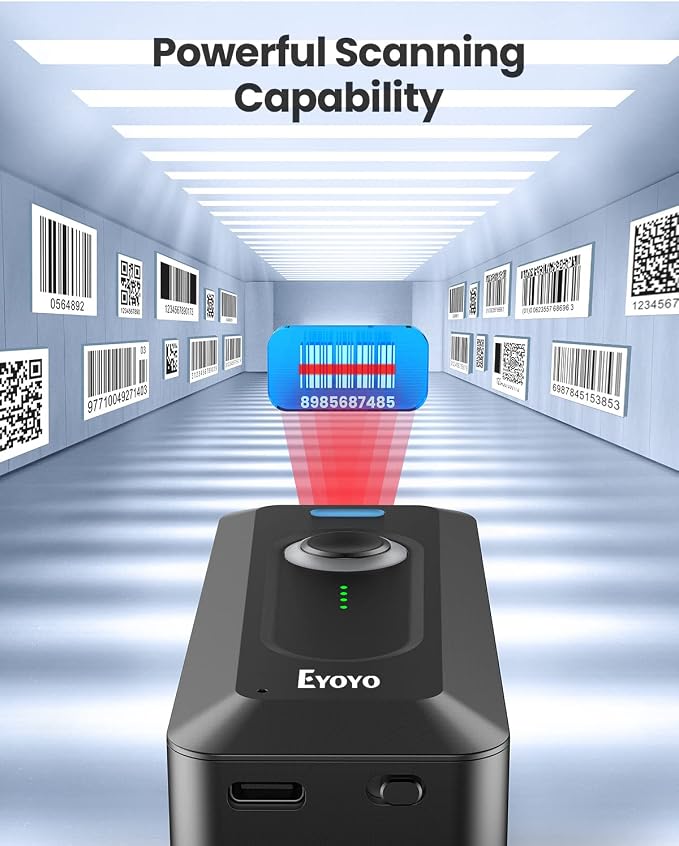 2-Pack Eyoyo 2D Bluetooth Barcode Scanner Wireless - Image 4
