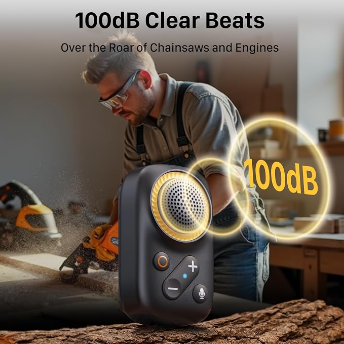 AA AUDIO ACCESSORY Wearable Bluetooth Speaker Clip On-Upgraded 800mAh Battery - Image 4