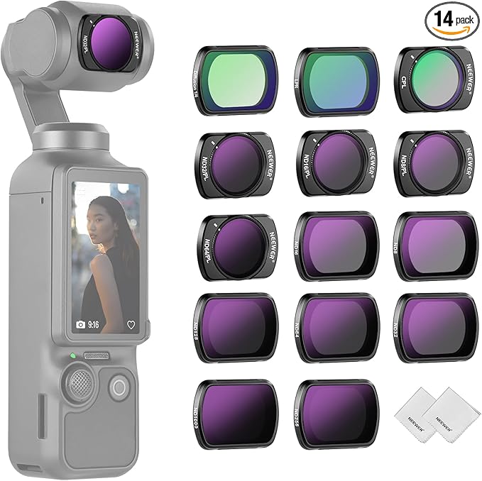 NEEWER 14 Pack Magnetic ND Filter Set Compatible by Neewer