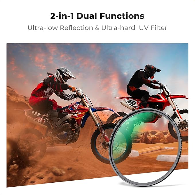 K&F CONCEPT 52mm Shockproof & Ultra Low Reflectivity MCUV Lens Protection Filter - Image 2