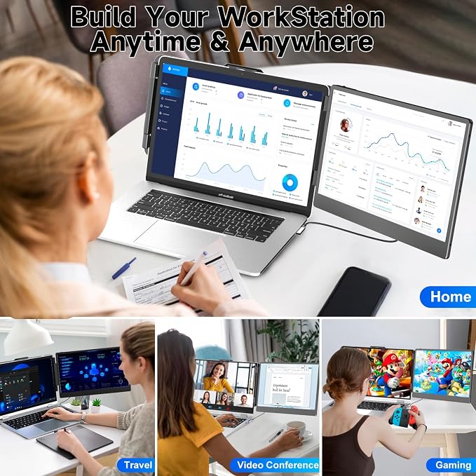 KEFEYA Laptop Screen Extender, 1080P FHD IPS Monitor Extender - Image 7