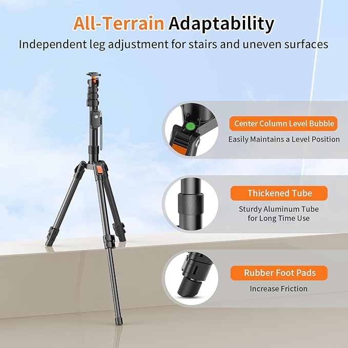 XXZU 75" Camera Tripod, Tripod For Camera Phone - Image 5