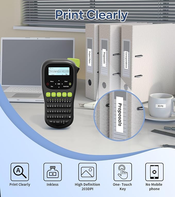 Label Maker Machine with-Tape, Wire Label Maker Waterproof-Labels, H1100 - Image 6