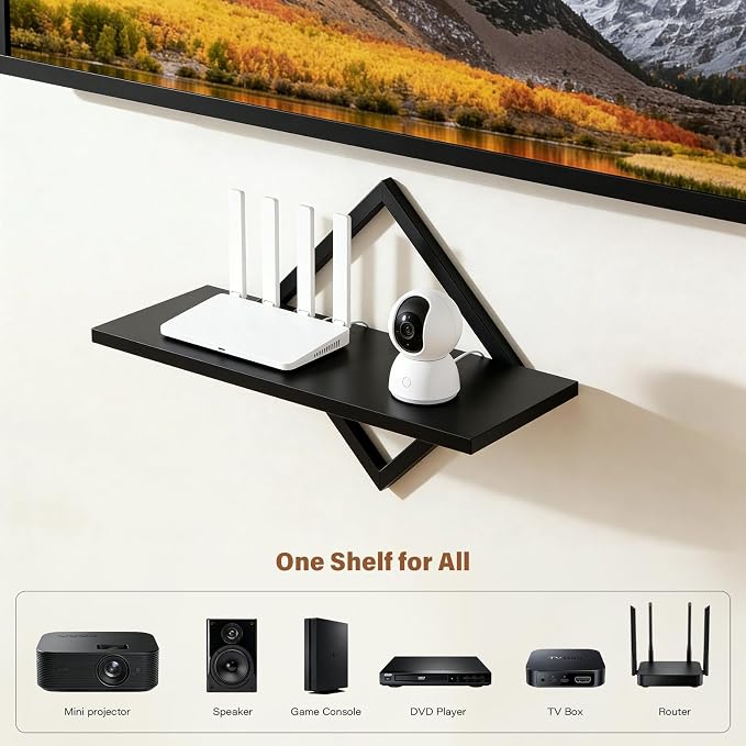 DAWASAPAT Projector Shelf for Wall Mount, 14.97" x 7.87" Floating Shelf & Rack - Image 6