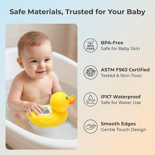 Baby Bath Thermometer with Smart Temperature Alert, Accurate Digital Water - Image 6