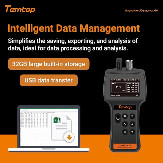Temtop Handheld Particle Counter 0.3µm, 1.0µm Particulate Monitor PM2.5 - Image 3