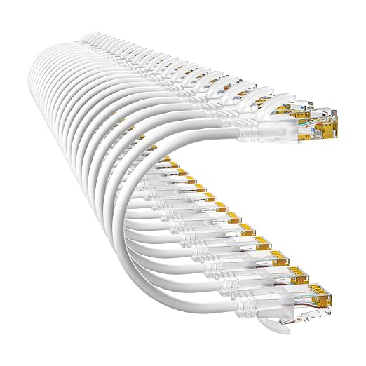 Cat6a Patch Cables 5ft Slim, Cat6 Ethernet Patch Cable Pure Copper, Flexible by 10Gsupxsel