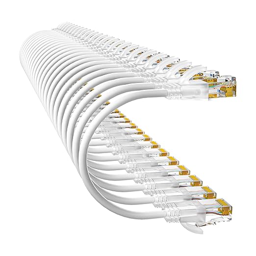 Cat6a Patch Cables 2ft Slim, Cat6 Ethernet Patch Cable Pure Copper, Flexible by 10Gsupxsel