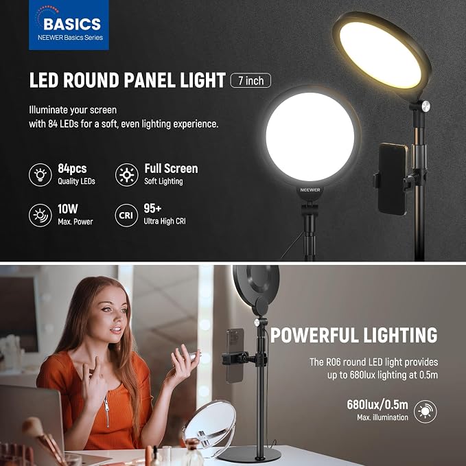 NEEWER Basics 2 Pack 7" Desktop Ring Lights - Image 4