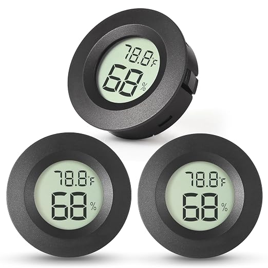 Atogou 3-Pack Mini Hygrometer & Thermometer, Indoor Outdoor Digital Humidity by ATOGOU