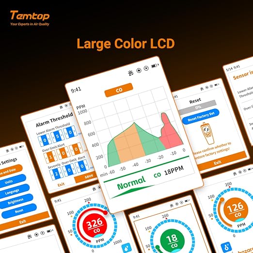 Temtop Portable Air Quality Monitor, Rechargeable Detector - Image 8