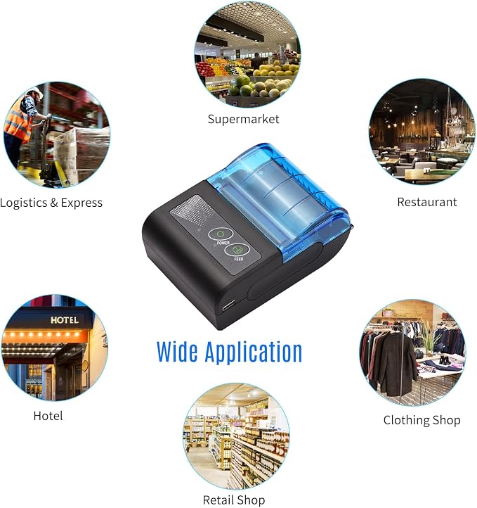 Receipt Printer, Sunydog Portable Mini Thermal Receipt Printers USB Receipt - Image 6