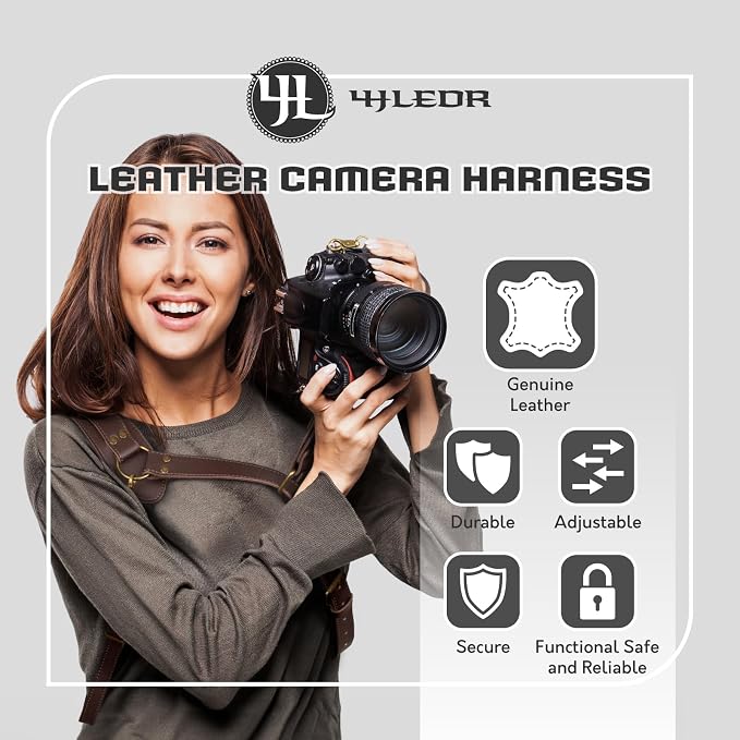 Leather Camera Harness for 1 Camera, Single Camera Strap for Photographers - Image 6