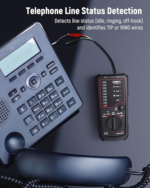 KAIWEETS Network Cable Tester, RJ45 RJ11 Wire Tracer Line Finder, Tone - Image 5