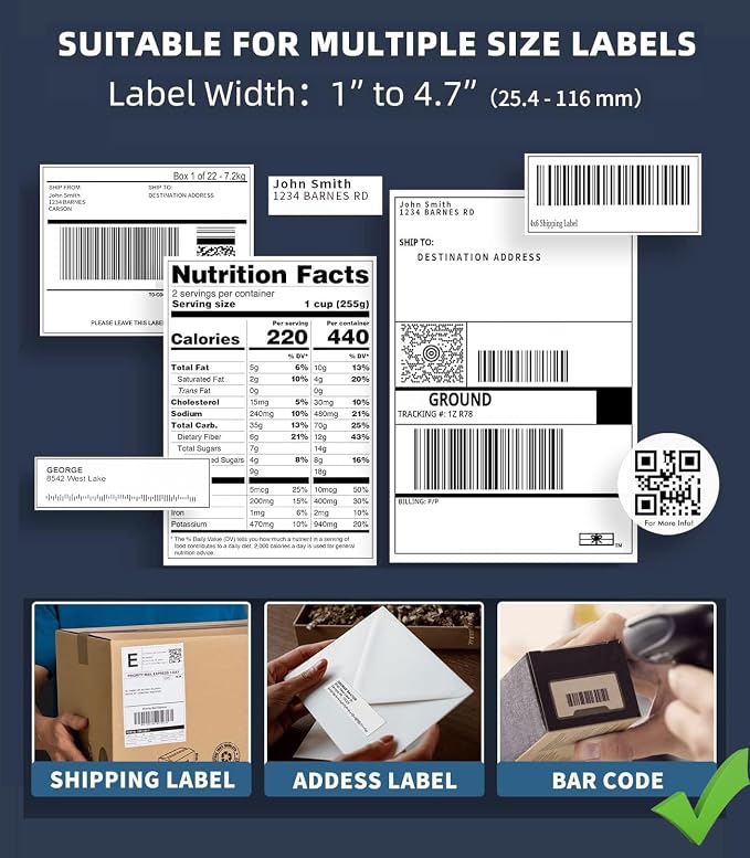 Phomemo Shipping Label Printer- 4x6 Bluetooth Thermal Address Label Printer - Image 7
