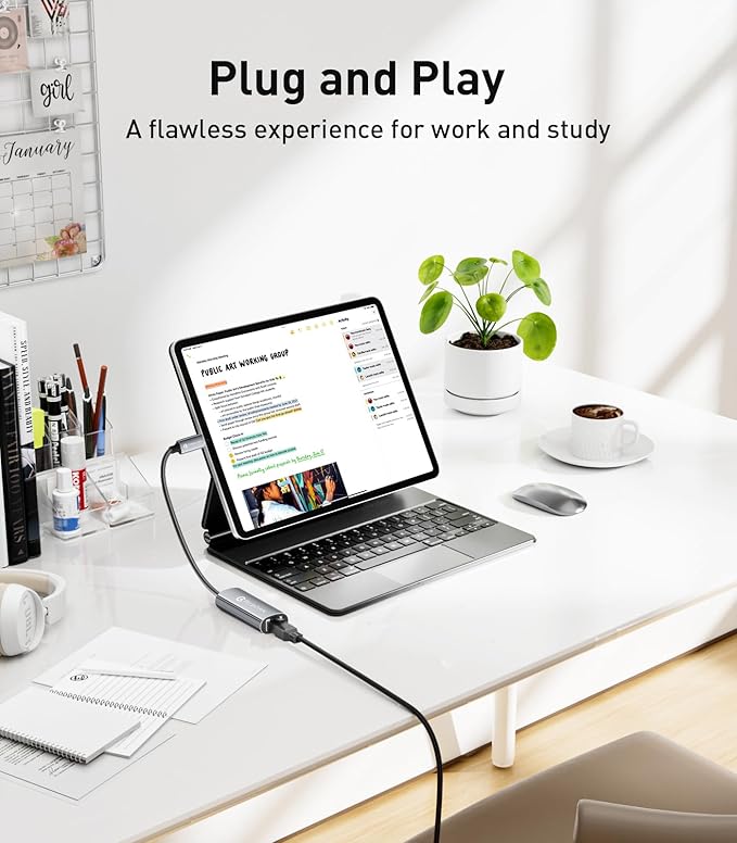 Reborn USB C to Ethernet Adapter, Type-C to RJ45 Gigabit Ethernet LAN Network - Image 3