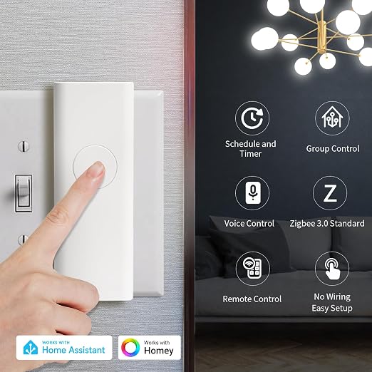THIRDREALITY Zigbee Smart Switch, Toggle/Rocker, No Wiring Needed.Hub Required - Image 2