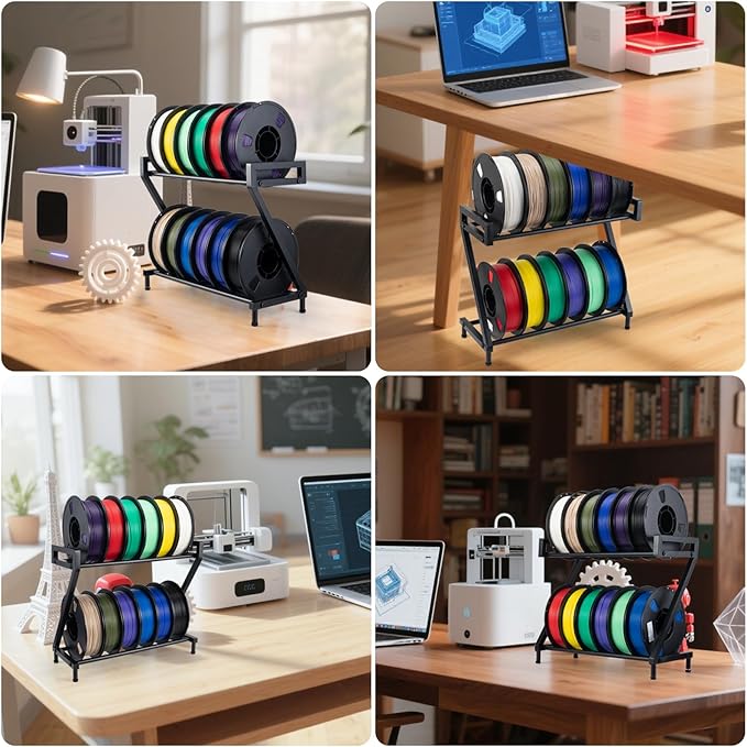 Z-shaped 2 Tiers 3D Printer Filament Storage Rack Desktop, 3D Printer Filament - Image 7