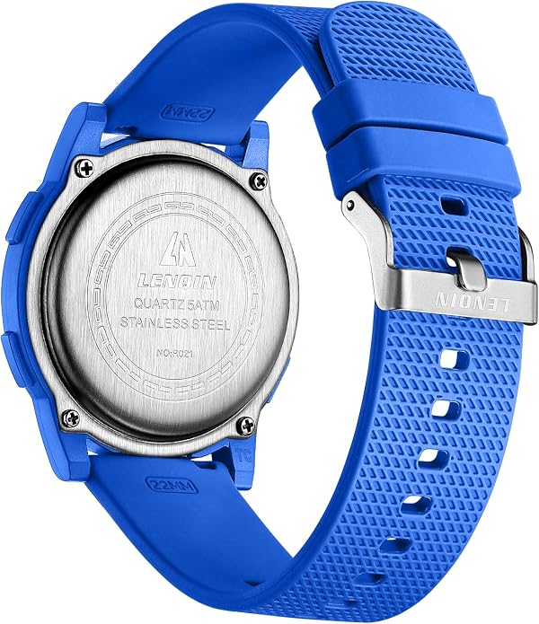 HANPOSH Mens Digital Watch Ultra Thin Minimalist Sports Waterproof Outdoor LED - Image 2