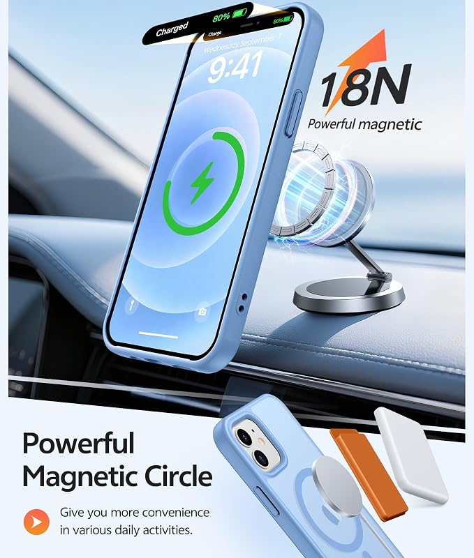 FNTCASE for iPhone 13 Mini Case: for iPhone 12 Mini Case Translucent Matte - Image 3