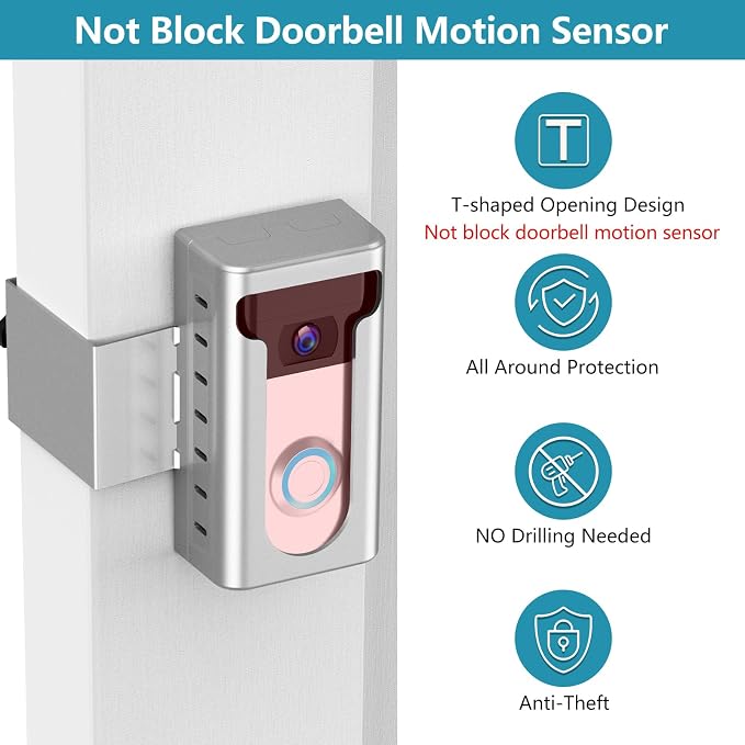 KIMILAR 2024 Upgrade Anti-Theft Video Doorbell Mount, Not Block Doorbell Motion - Image 6