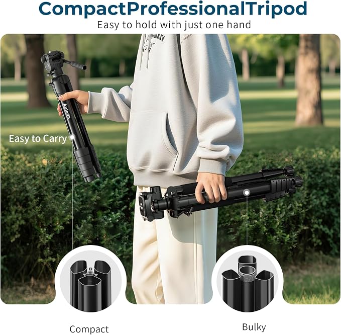 Camera Tripod 61" Lightweight Auminum Tripod - Image 4