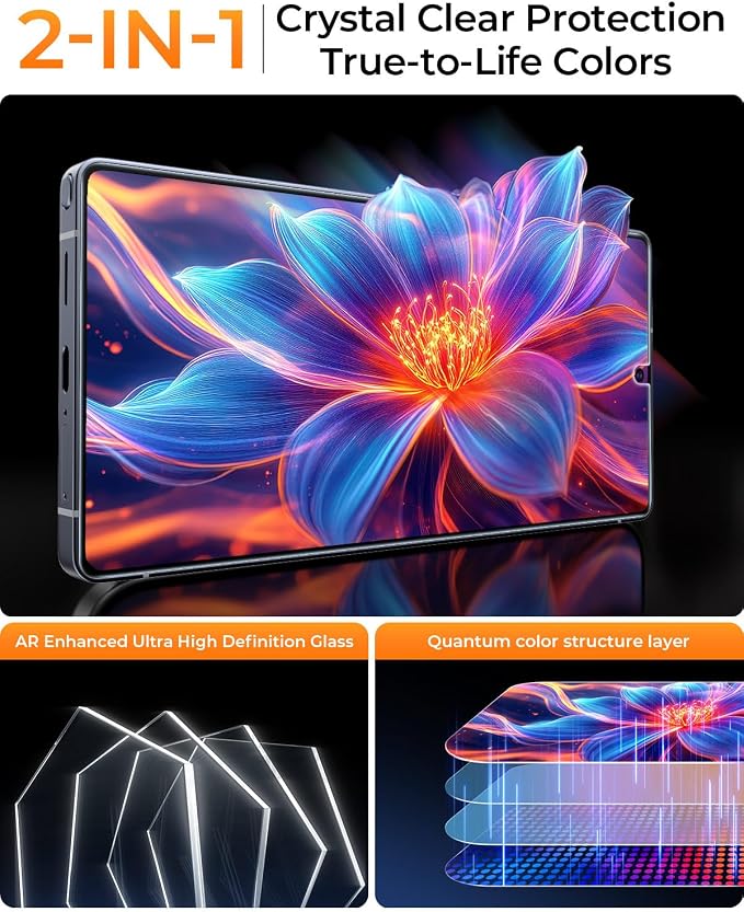 MRGLAS 2+2 Packs for Samsung Galaxy S26 Ultra Screen Protector 6.9'' - Image 7