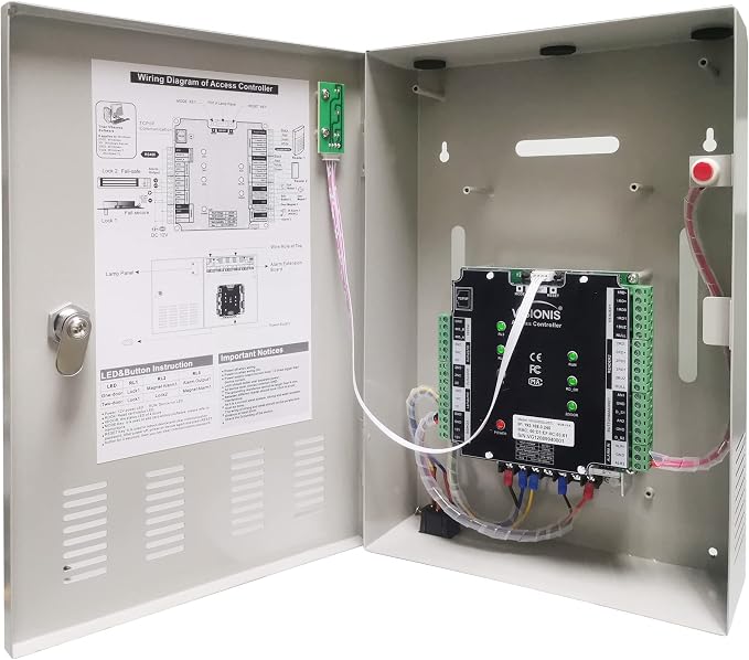 Two Doors Access Control for Inswing Electric 1200lbs Mag Lock Time Attendance - Image 2