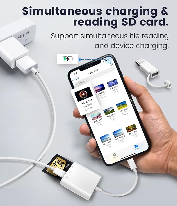 SD Card Reader for iPhone iPad, Oyuiasle Digital Trail Camera SD Card Viewer - Image 4