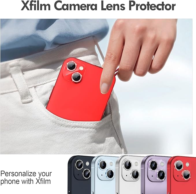 for iPhone 14 / iPhone 14 Plus Camera Lens Protector Bling, 9H Hardness - Image 5
