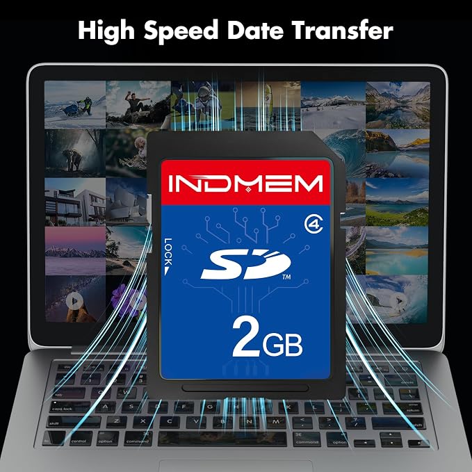 INDMEM 2 Pack SD Card 2GB Class 4 Flash Memory Card 2G SLC Stanard Secure - Image 3
