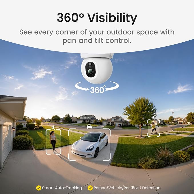 aosu SolarCam D1 Max 2-Cam Kit, 4K Solar Security Cameras Outdoor Wireless - Image 7