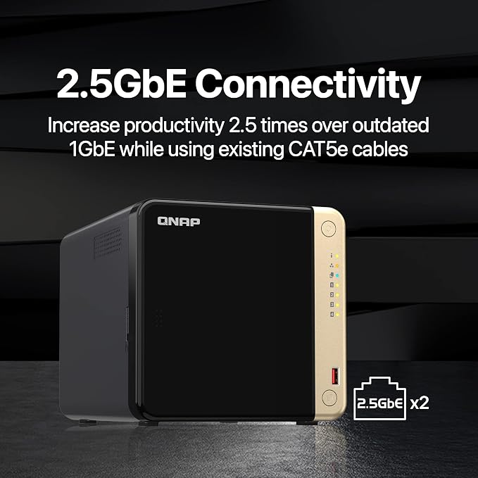 QNAP TS-464-8G-US 4 Bay High-Performance Desktop NAS - Image 4