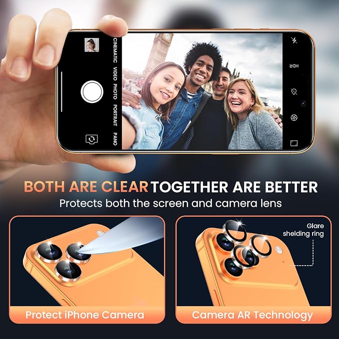 Fotbor Compatible for 3 Pack iPhone 17 Pro Max Screen Protector - Image 6