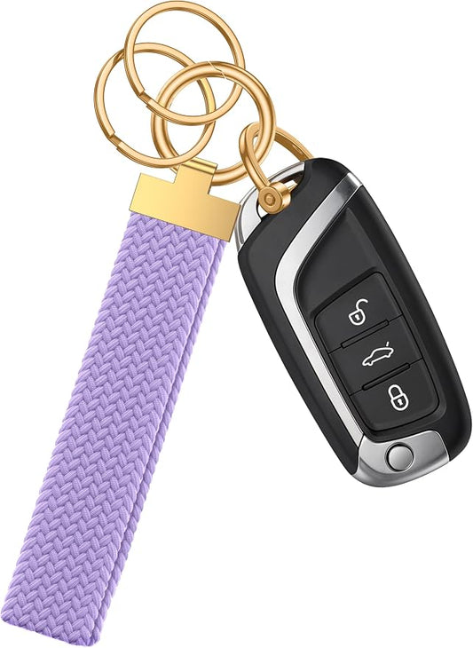 Stretchy Braided Wristlet D-Ring Detachable by ANGSTUME