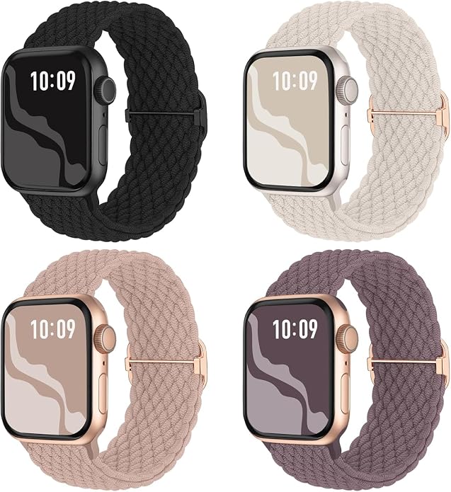4 Pack Braided Stretchy Bands Compatible by Suitisbest