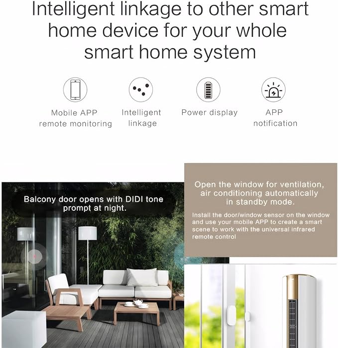Smart WiFi Door/Window Sensor | Tuya Smart Alarm, Wireless Entry Detector - Image 7
