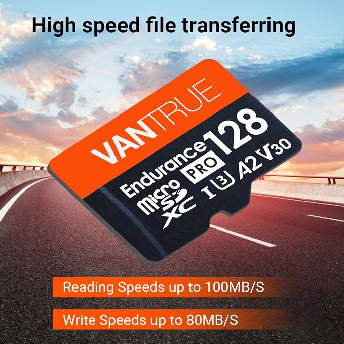 Vantrue 128GB U3 microSDXC UHS-I 4K UHD Video Monitoring Memory Card - Image 3