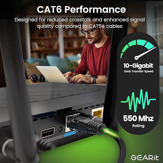 GEARit Cat 6 Ethernet Cable CCA LAN Network Cord, Network Cable - Image 3