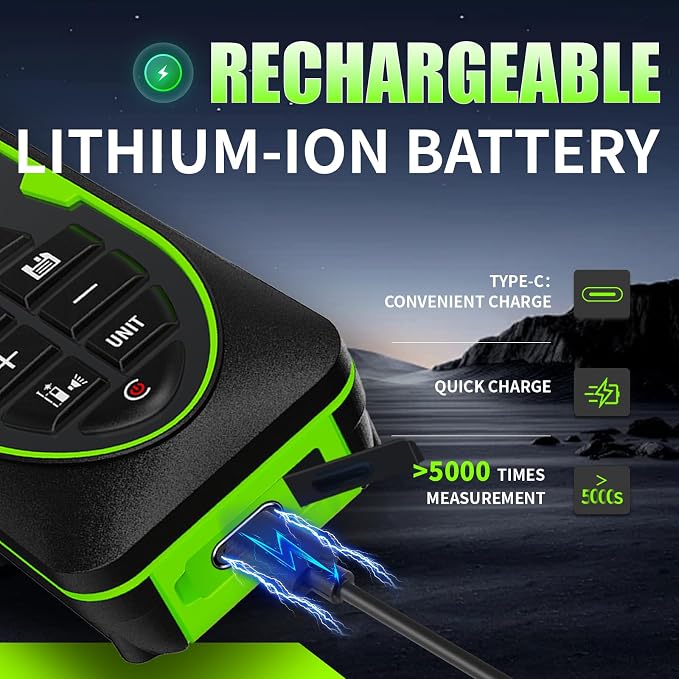 Mini Green Laser Distance Meter 262Ft – Rechargeable Digital Measuring Tool - Image 4
