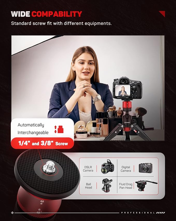 IFOOTAGE Monopod Base Cobra 3 Base, Aluminum Desktop Mini Tripod - Image 3