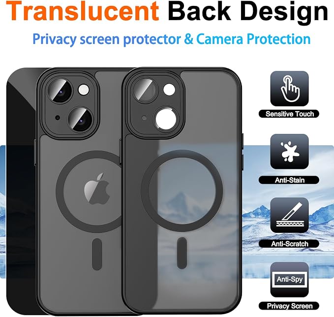 for iPhone 15 Plus Case with Privacy Screen Protector and Camera Protection - Image 2